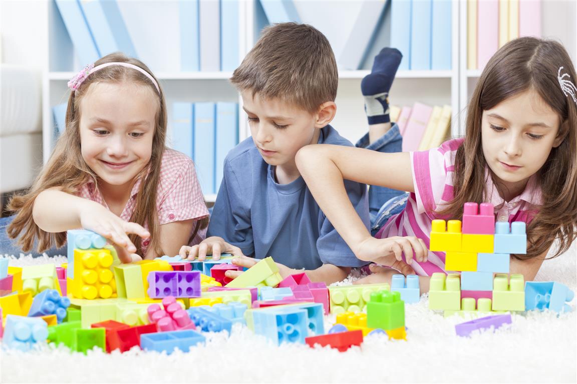 children playing with blocks